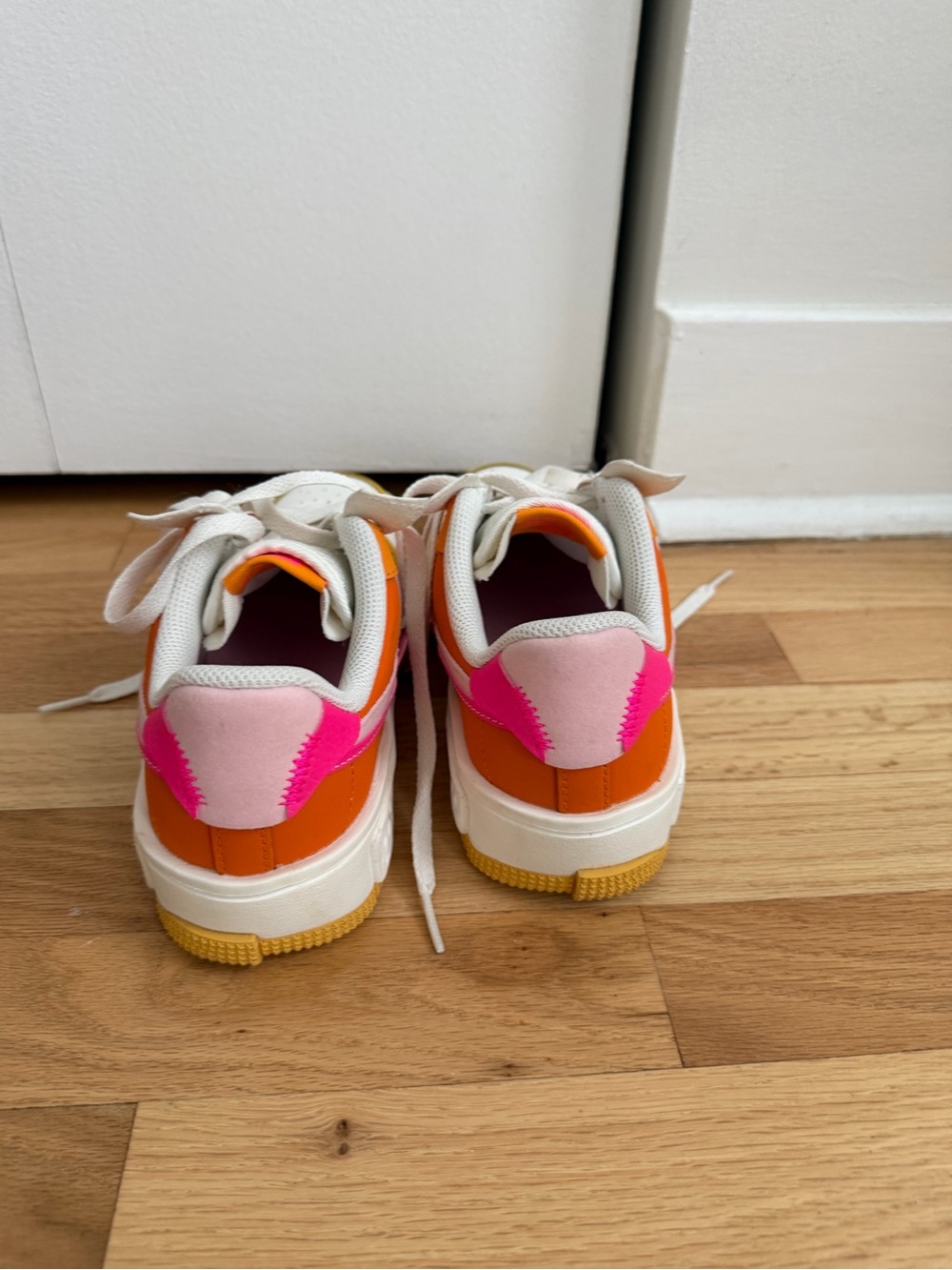 Nike Kids Orange, Pink & Yellow Low-Top Sneakers